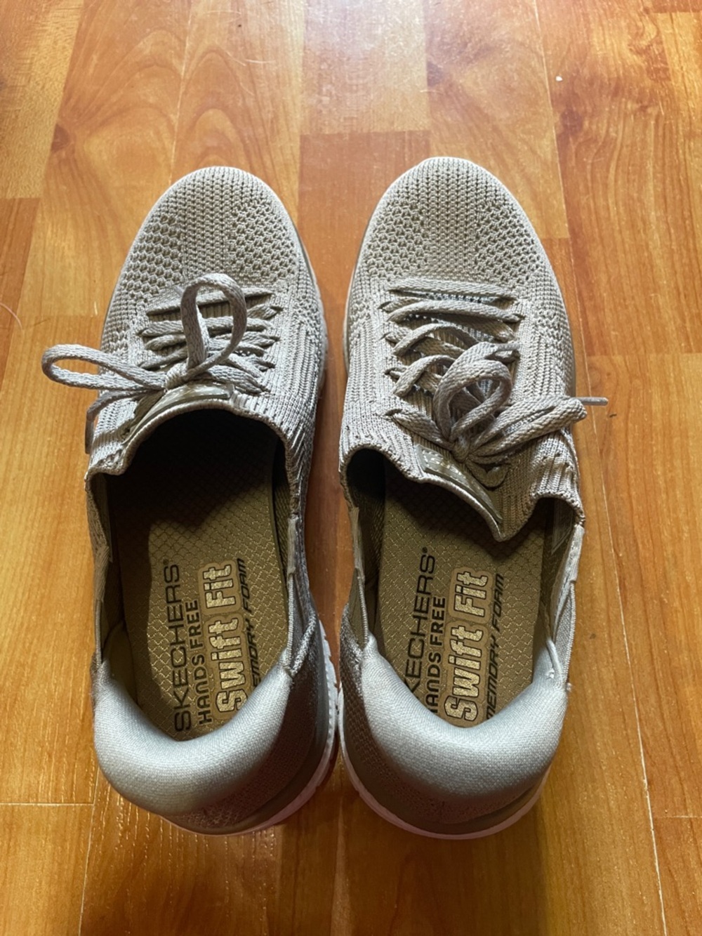Skechers Knit Slip-On Sneakers in Light Taupe